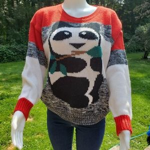 Vintage Couture Lady panda sweater Size 2X